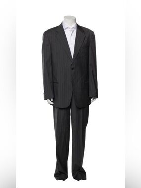 Armani Collezioni Grey Wool Pinstripe Suit 2-Piece